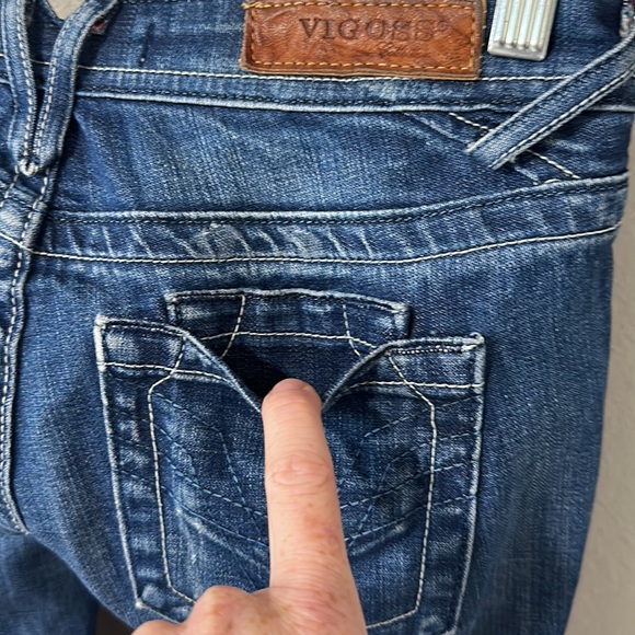 Vigoss FIT/Skinny Low Rise Distressed Blue Jeans Women's-26/ Junior's 1/2 - Picture 14 of 16